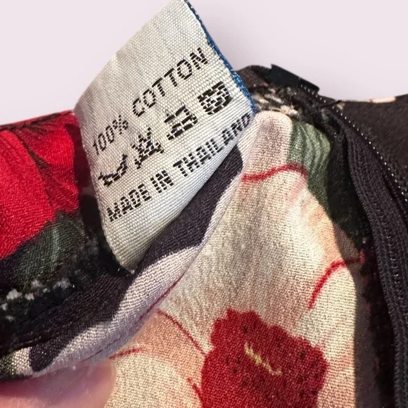 Girls Red And Black Dream Floral Dress with Ruffle Accents And Cut Out Sz 4 - Picture 8 of 11